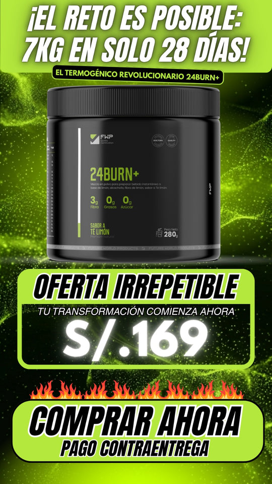 QUEMADOR DE GRASA 24 BURN, Adelgaza sin dietas extremas