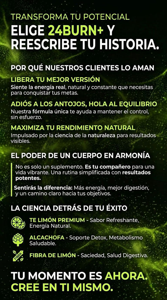 QUEMADOR DE GRASA 24 BURN, Adelgaza sin dietas extremas